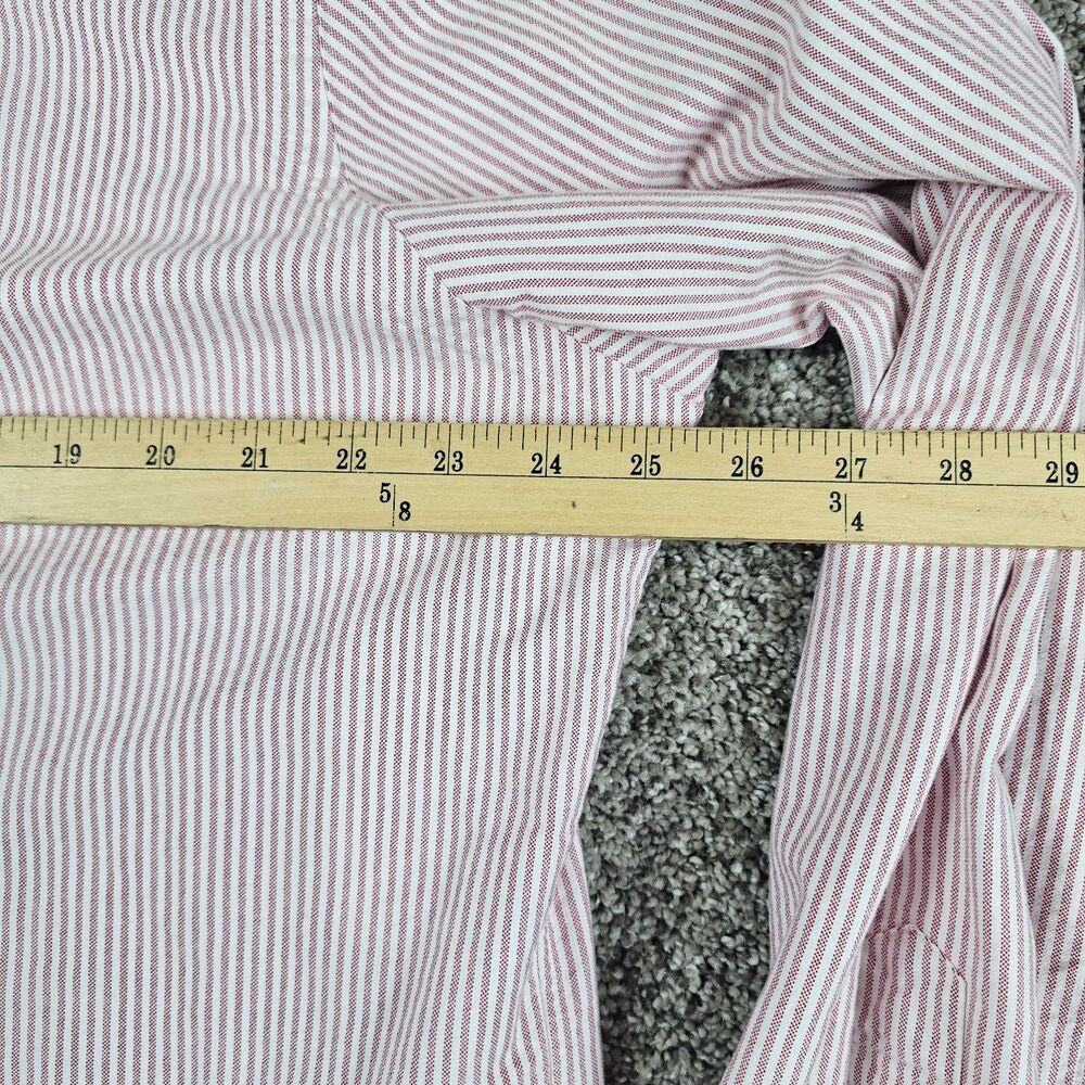 Ralph Lauren Shirt Mens XL Peach White Striped Oxford Long Sleeve Flesh Preppy - Picture 8 of 11